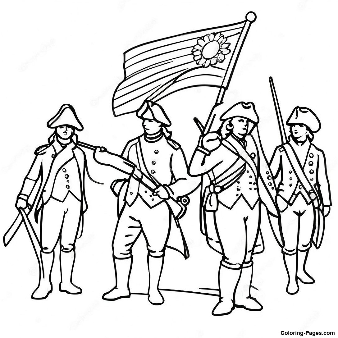 American Revolution Coloring Page - American Revolution Coloring Page 90711 30653 