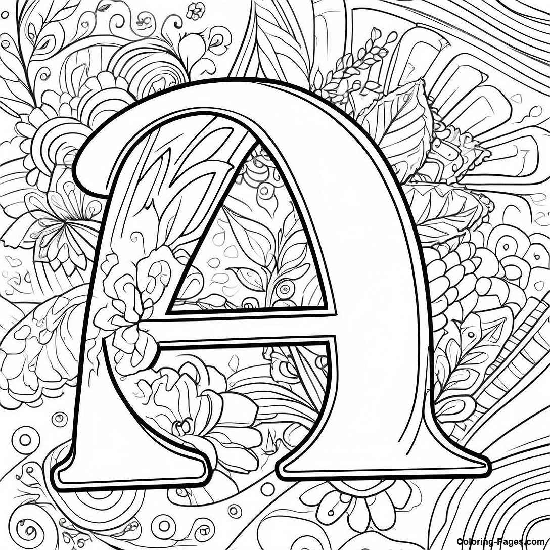 Awesome Letter A Coloring Page | Coloring-Pages.com