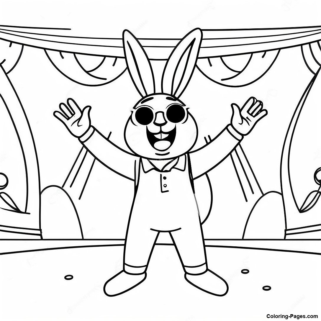 Bad Bunny Singing On Stage Coloring Page 80414 22358