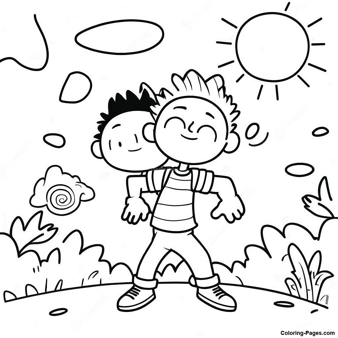 Big Nate Adventure Coloring Page | Coloring-Pages.com