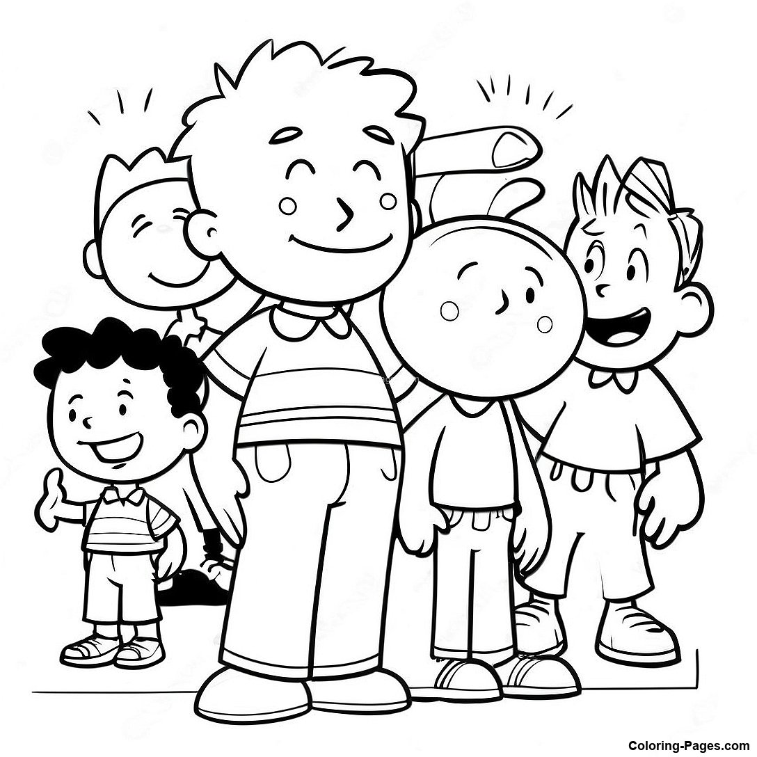 Big Nate With Friends Coloring Page | Coloring-Pages.com