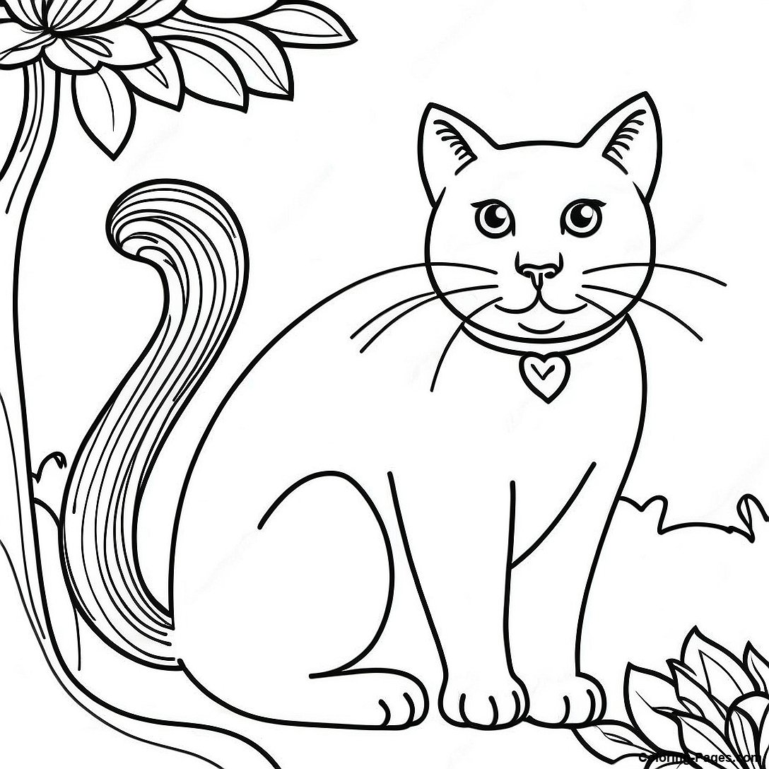 Black Cat Coloring Page Coloring Pages com - Black Cat Coloring Page 99213 37874 