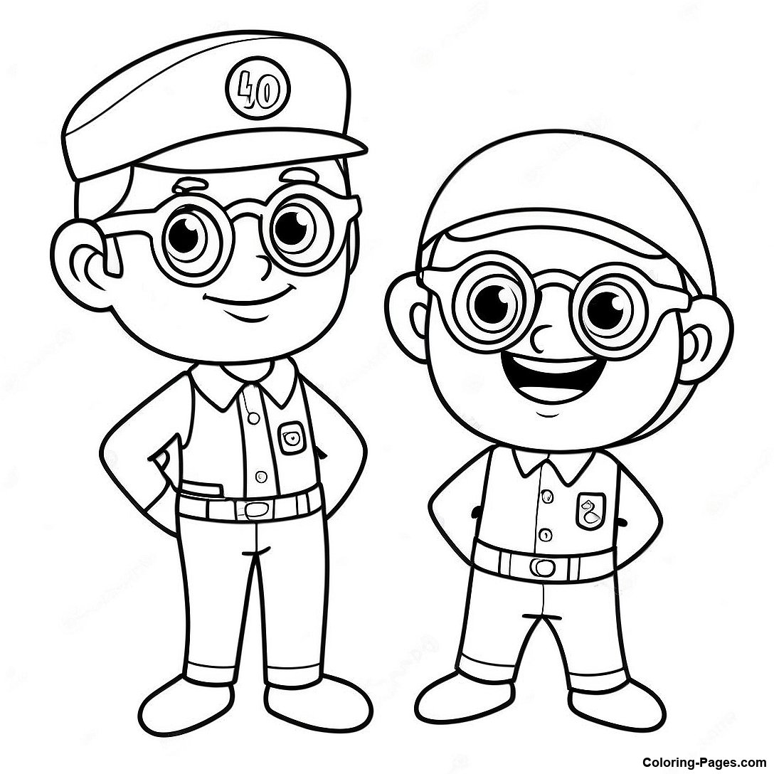 Blippi And Meekah Adventure Coloring Page | Coloring-Pages.com