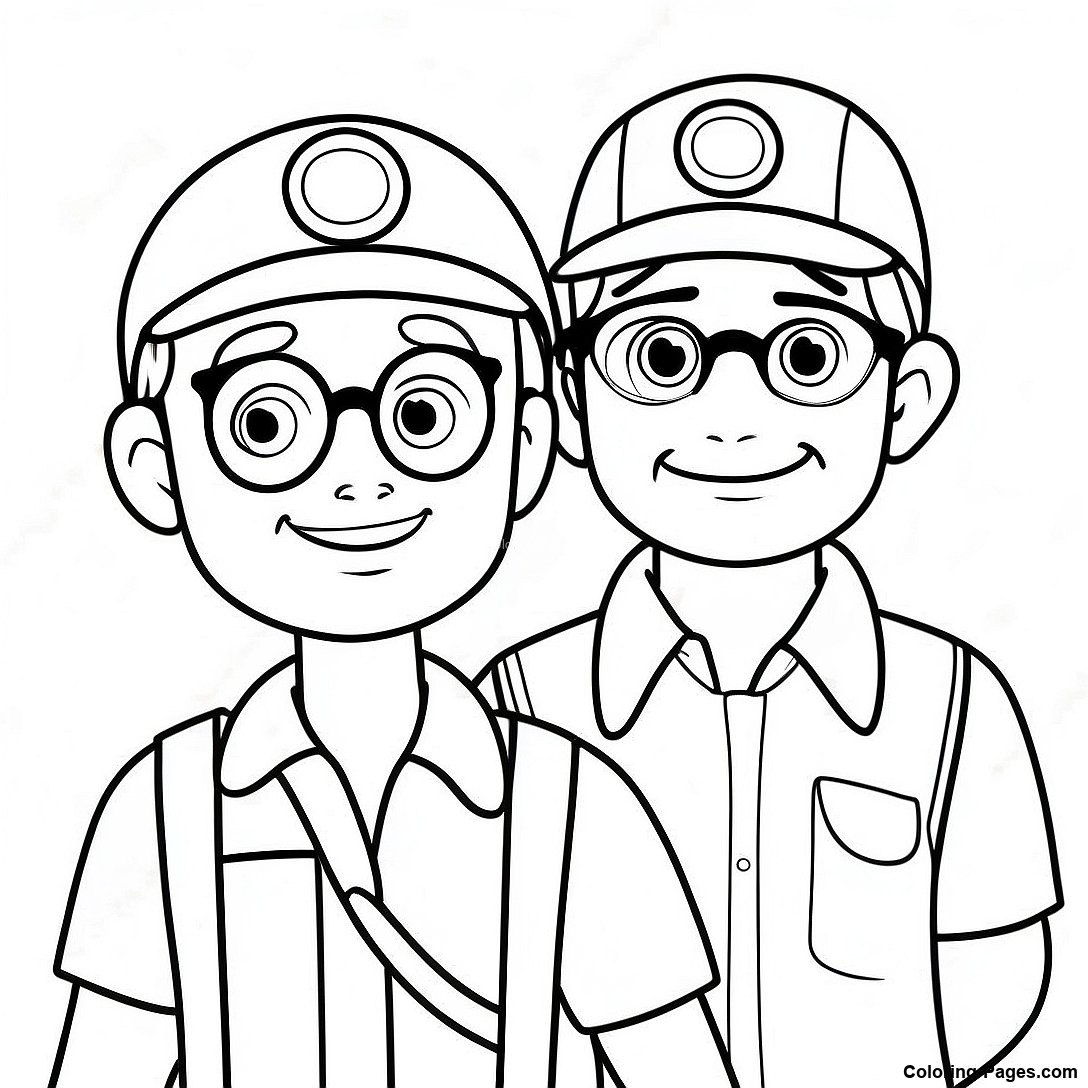 Blippi and meekah adventure coloring page coloring pages