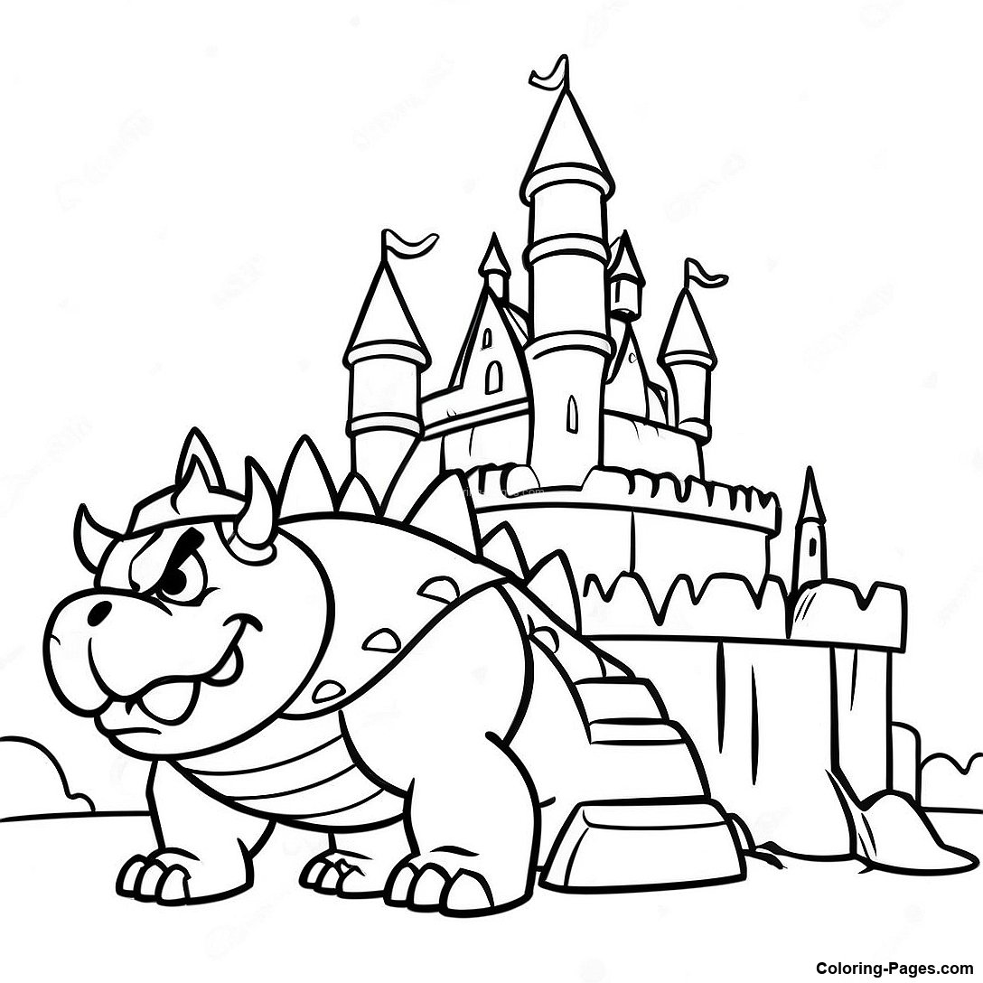 Bowser Castle Colouring