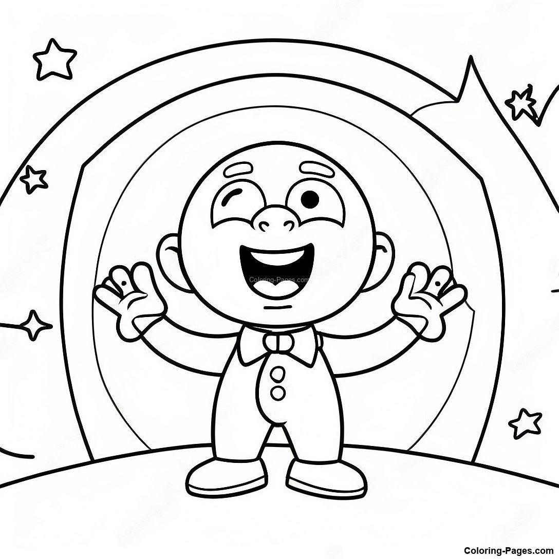 Buster Moon Singing On Stage Coloring Page 73368 16912