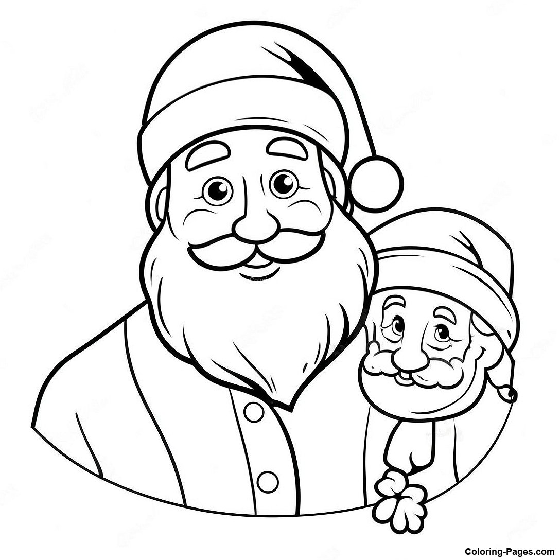 Charming Vintage Santa Claus Coloring Page 91685 31485