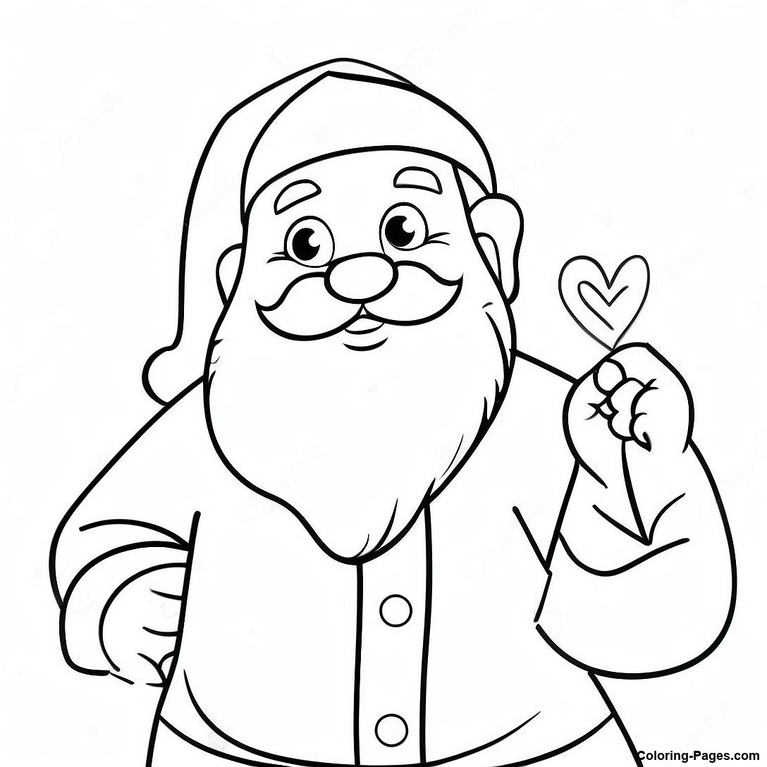 Charming Vintage Santa Claus Coloring Page 91685 31487