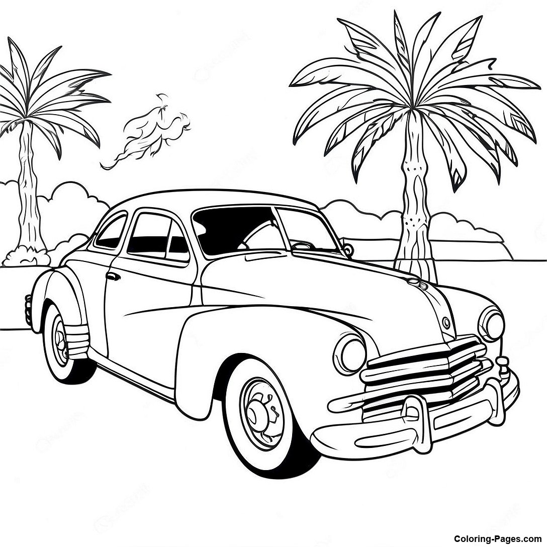 Classic Car Coloring Page Coloring Pages com - Classic Car Coloring Page 71483 15645 