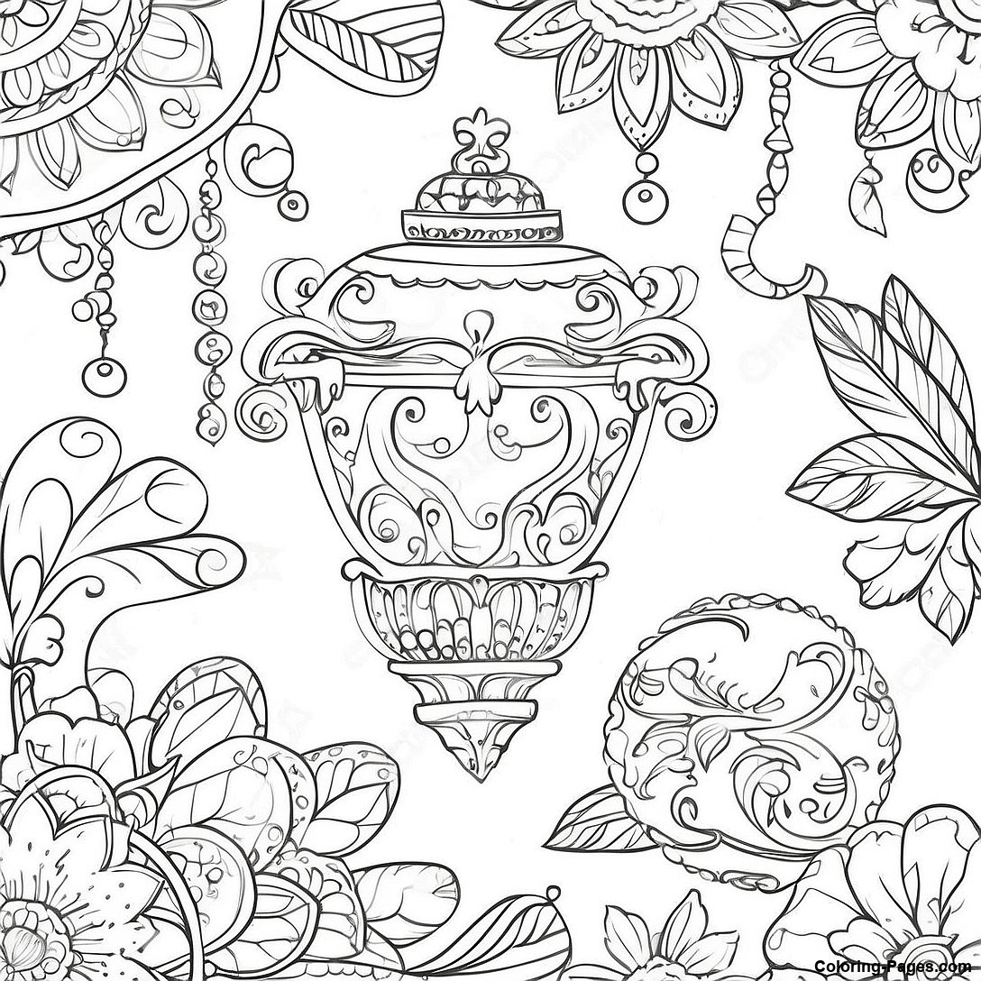 Classic Vintage Ornaments Coloring Page 91687 31493