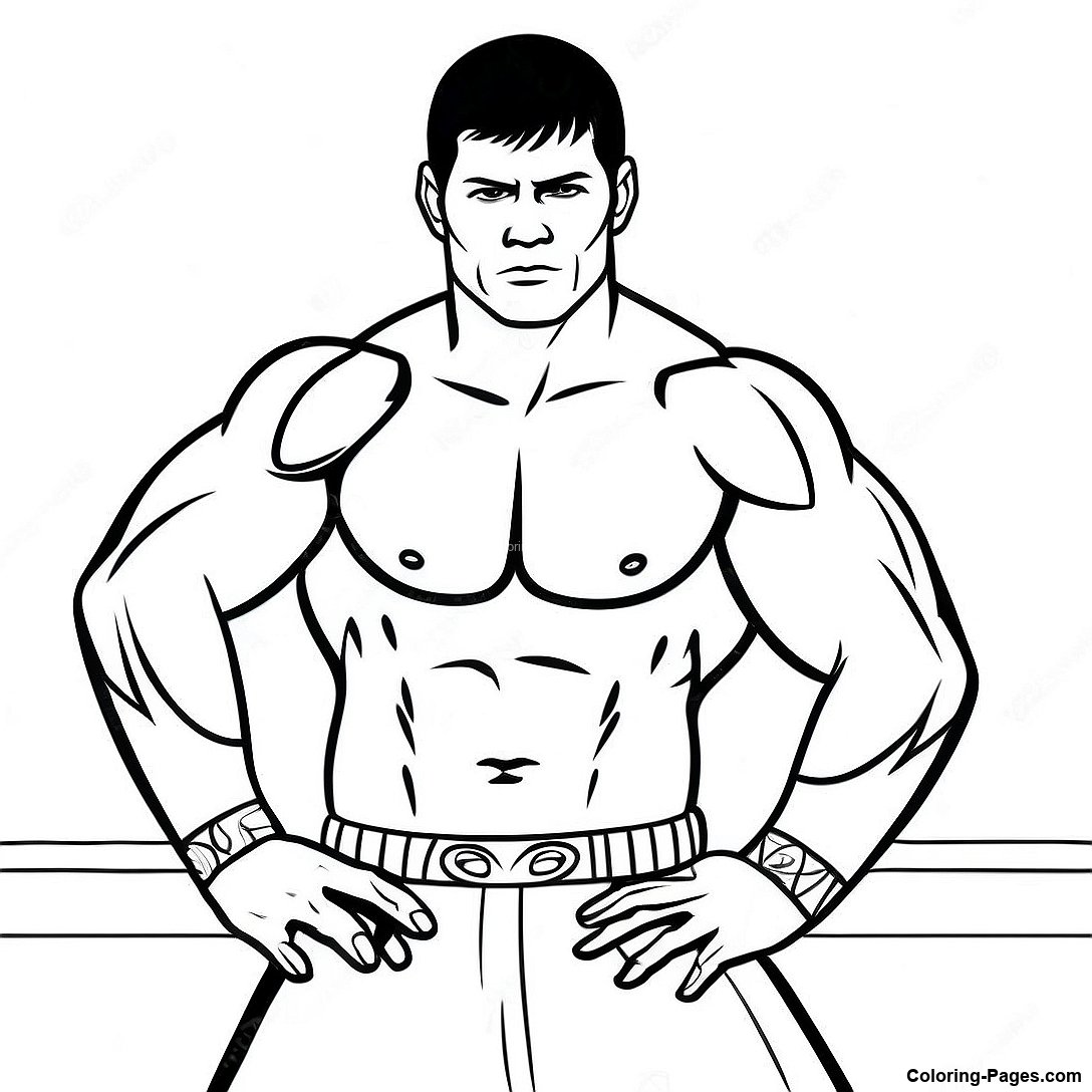 Cody Rhodes Wrestler Pose Coloring Page | Coloring-Pages.com