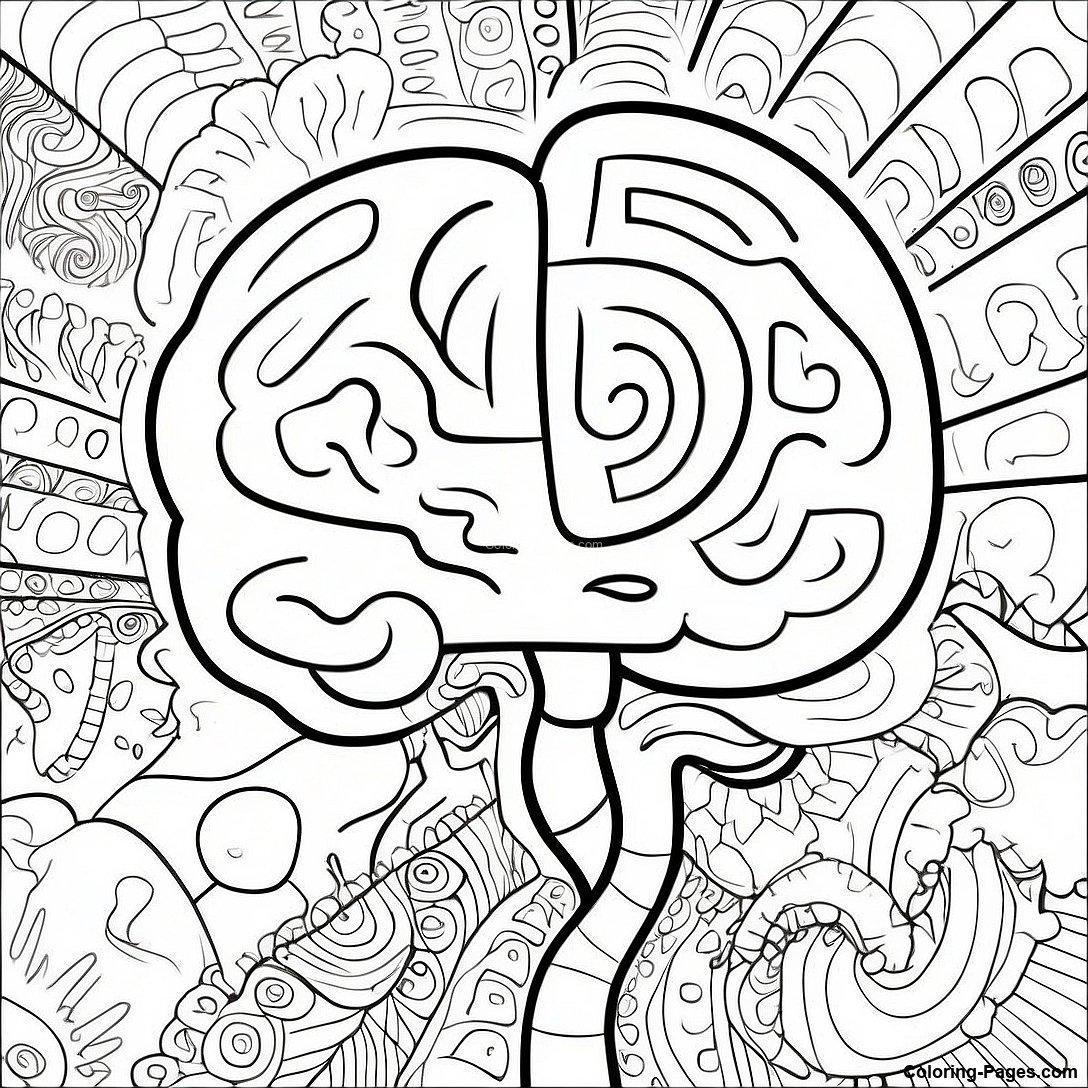 Colorful Adhd Brain Coloring Page - Colorful Adhd Brain Coloring Page 106361 43749 