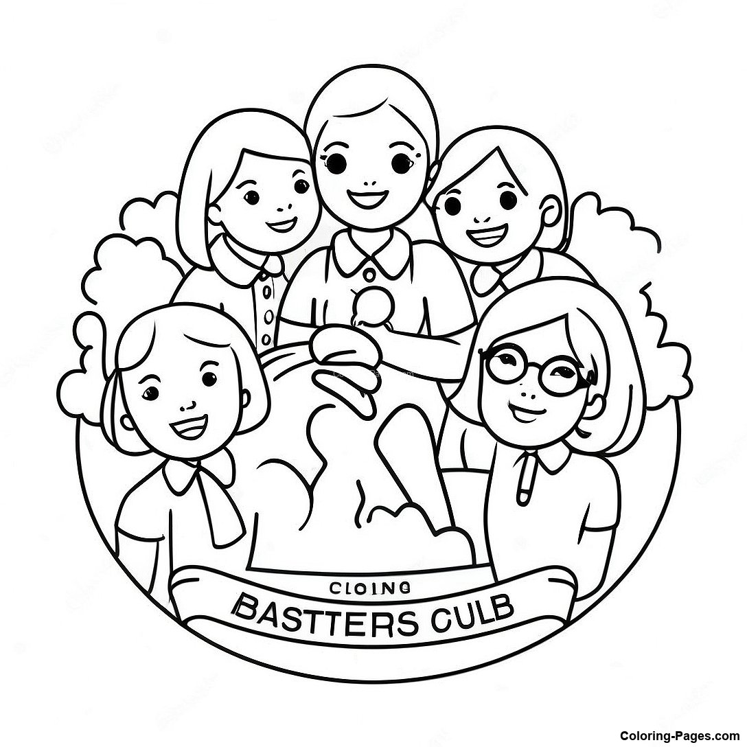 Colorful Babysitters Club Logo Coloring Page | Coloring-Pages.com