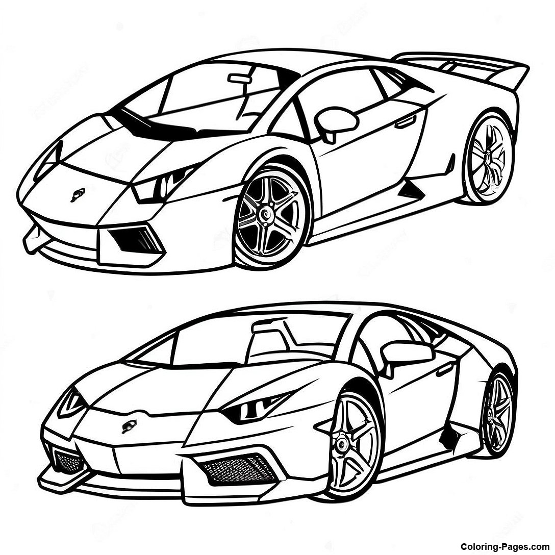 Cool Lamborghini Hot Wheels Coloring Page | Coloring-Pages.com