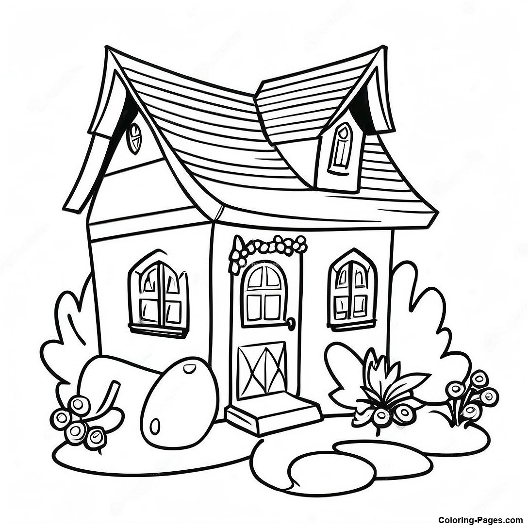 Cozy Cottage Coloring Page 80797 22660