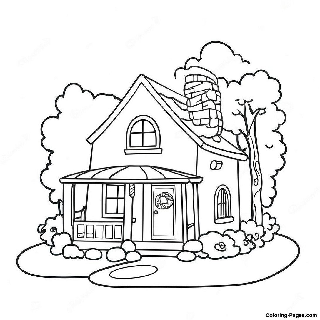 Cozy Cottage Coloring Page 9956 1776