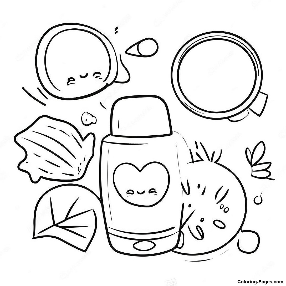 Cute Skincare Routine Coloring - Cute Skincare Routine Coloring Page 74087 17476 