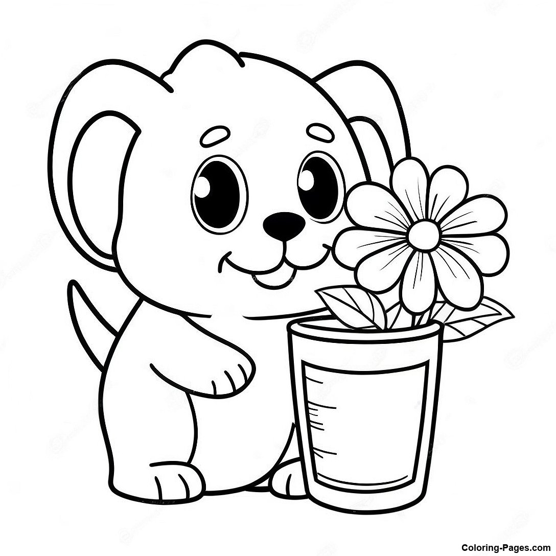 Cute Stanley Tumbler With Flowers Coloring Page | Coloring-Pages.com