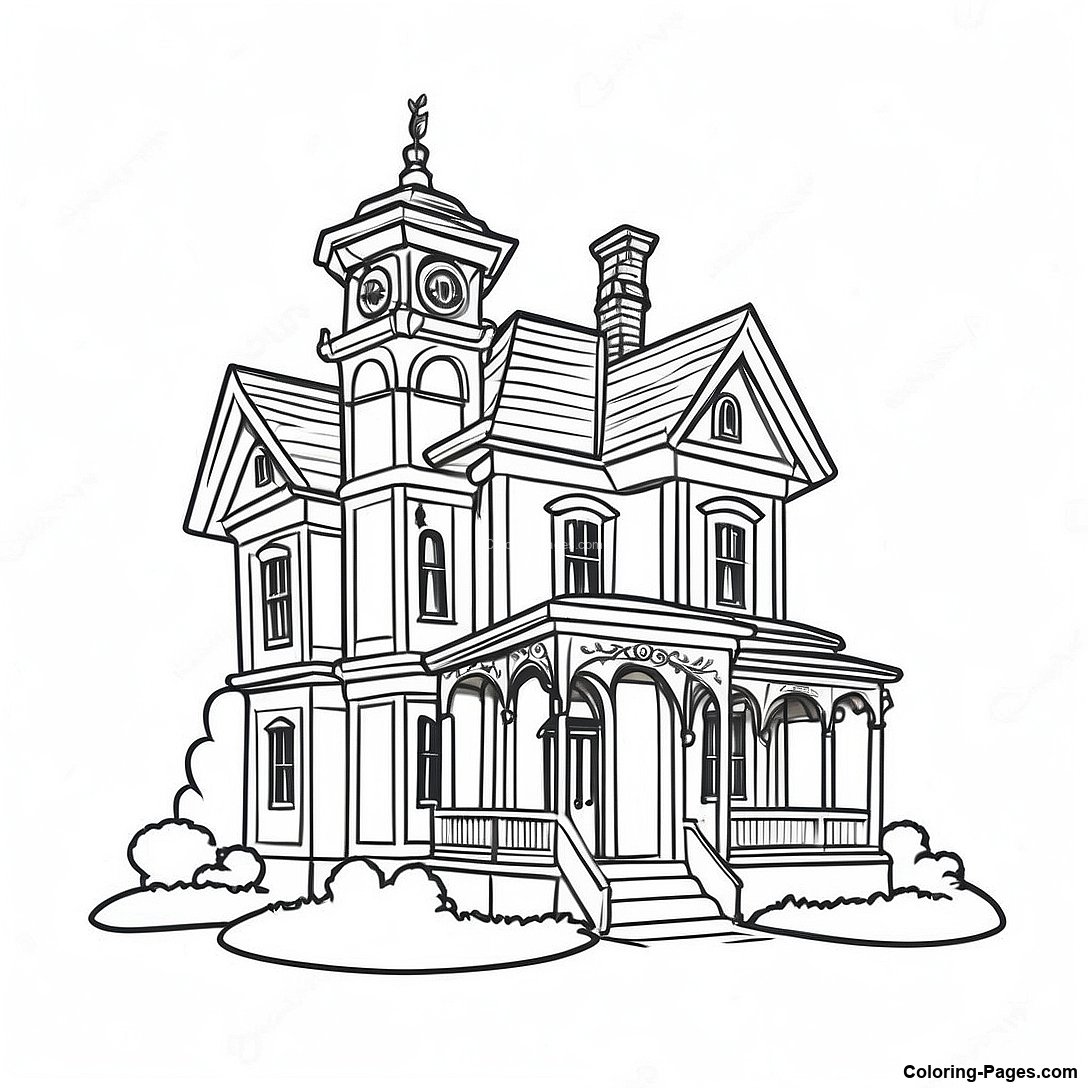 Disney Haunted Mansion Coloring Page | Coloring-Pages.com