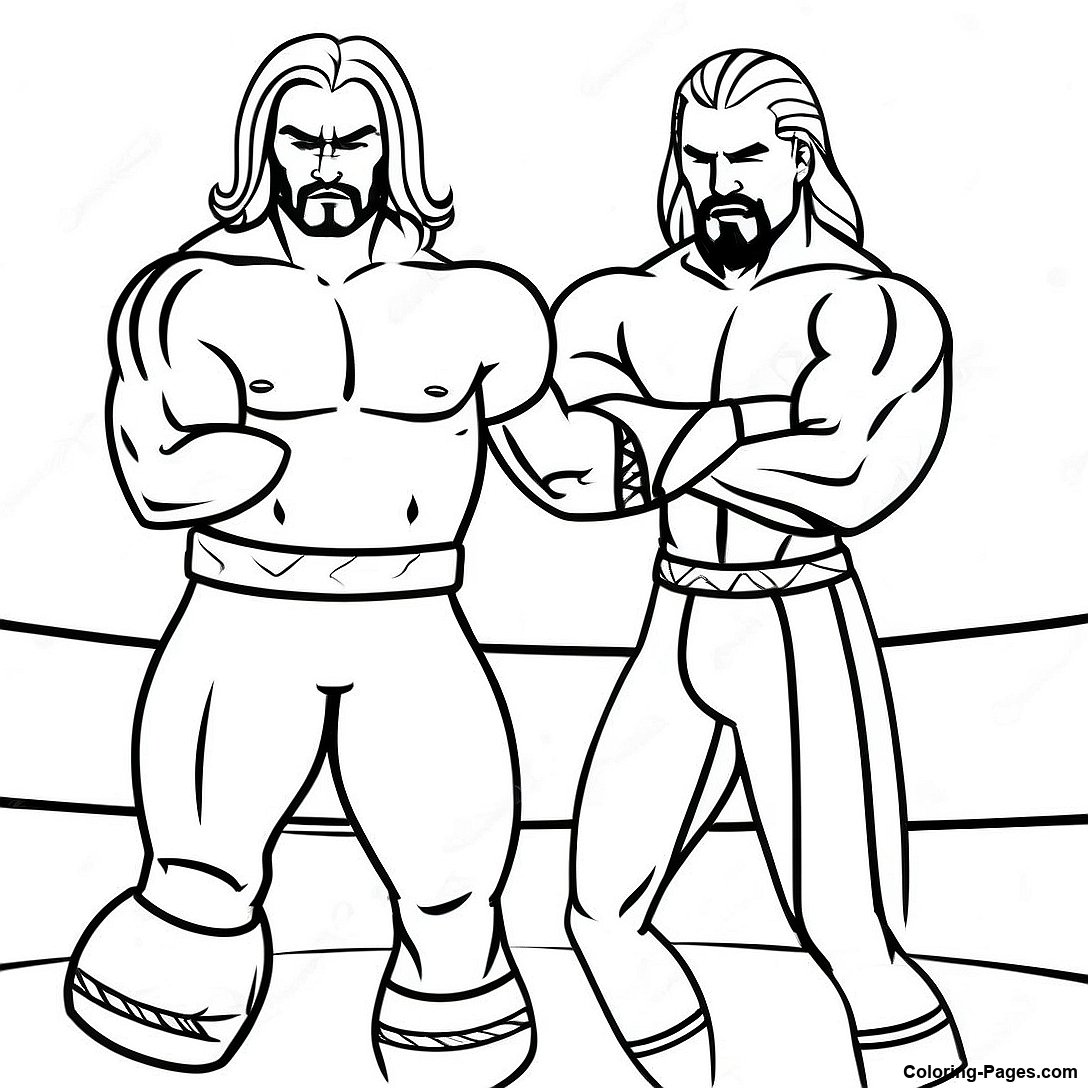 Dynamic Wwe Tag Team Coloring Page 107720 44826