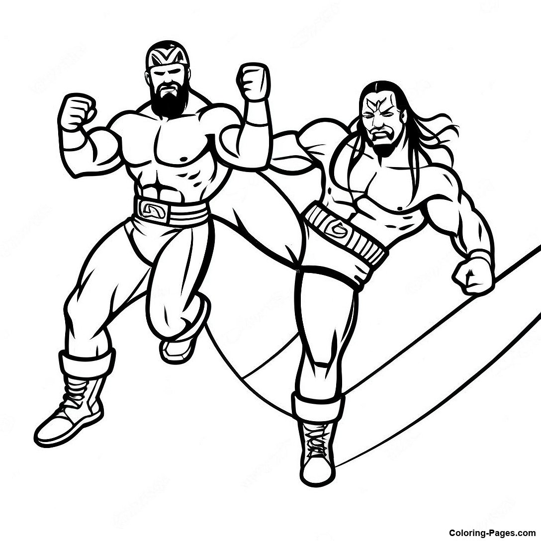 Dynamic Wwe Tag Team Coloring Page 135727 67520