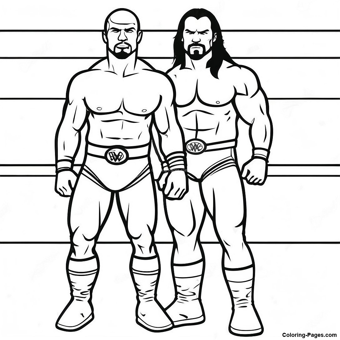 Dynamic Wwe Tag Team Coloring Page 136955 68626