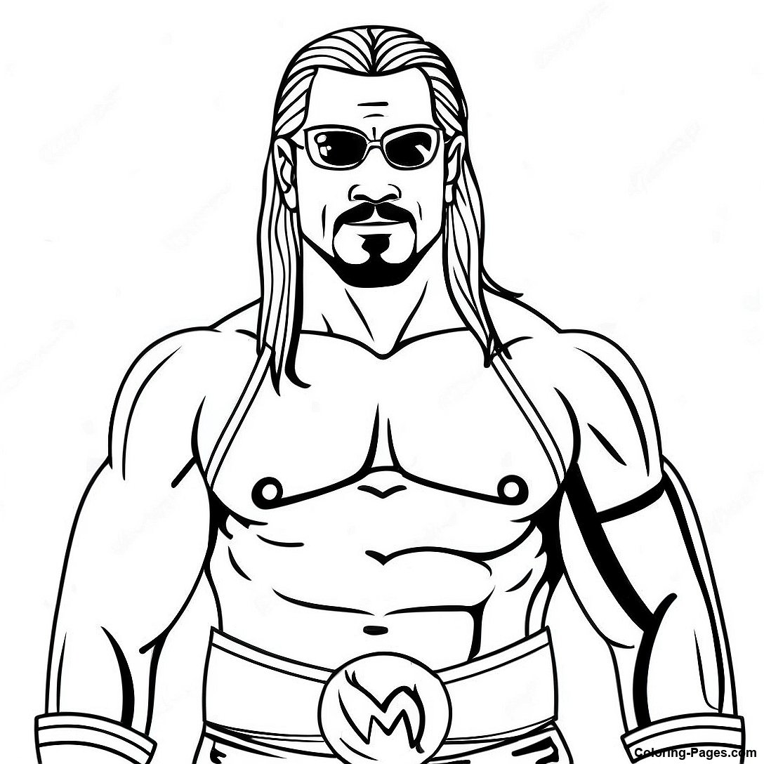 Easy Wwe Superstars Coloring Page