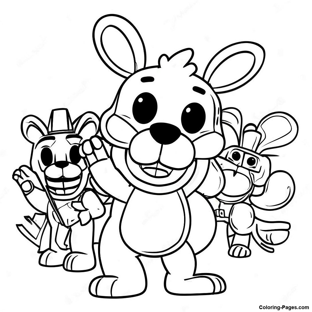 Fnaf Security Breach Coloring Page | Coloring-Pages.com