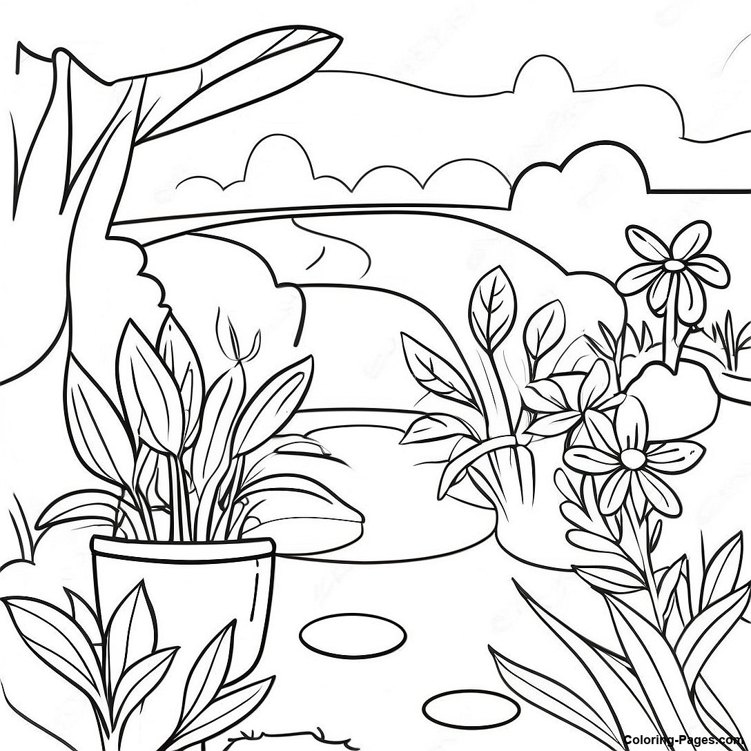 Fragrant Herb Garden Coloring Page
