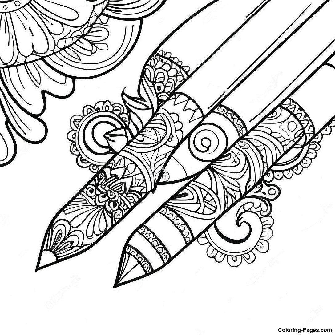 Gel Pen Coloring Page Coloring Pages com - Gel Pen Coloring Page 93636 33004