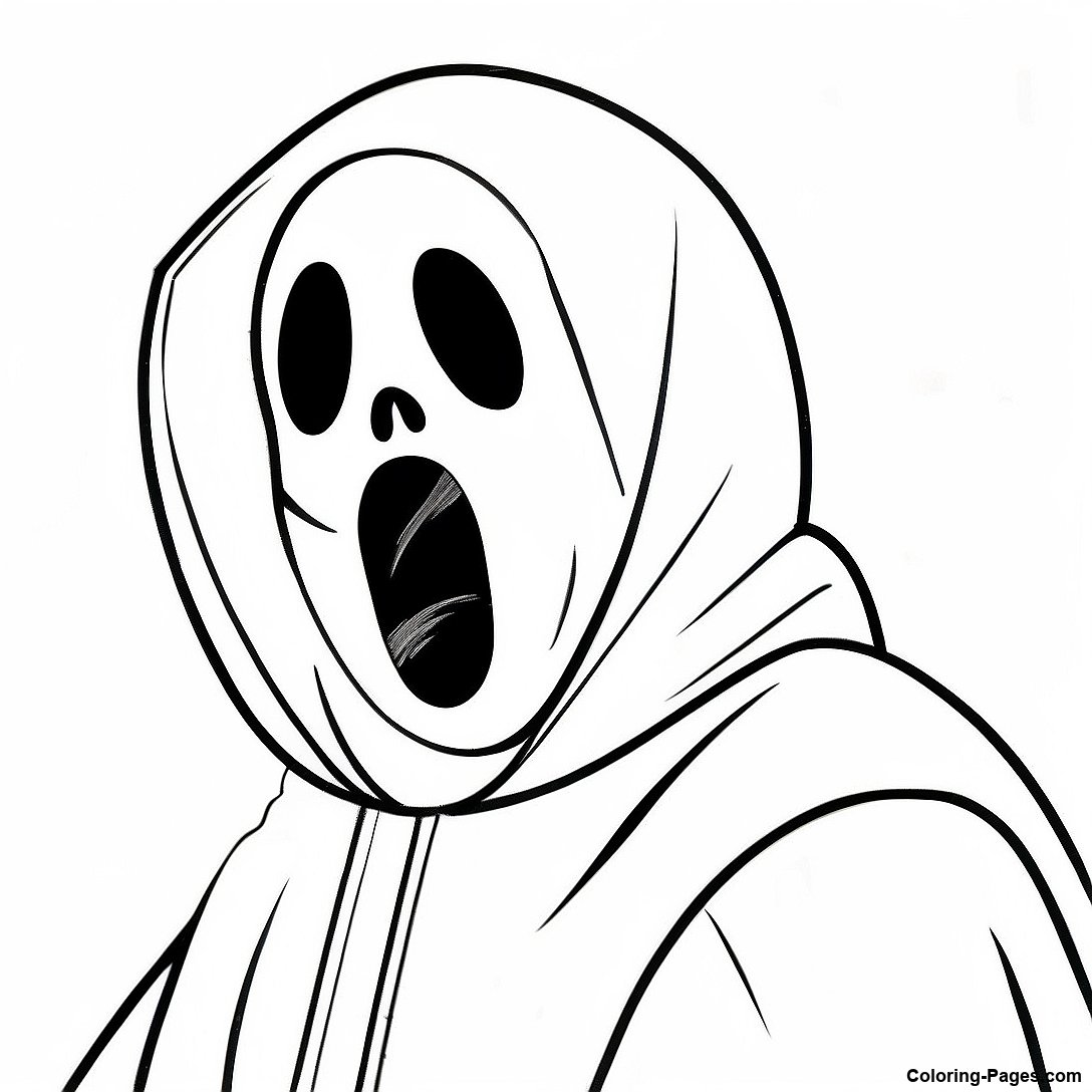Ghostface Coloring Page Coloring Pages com - Ghostface Coloring Page 67885 14847