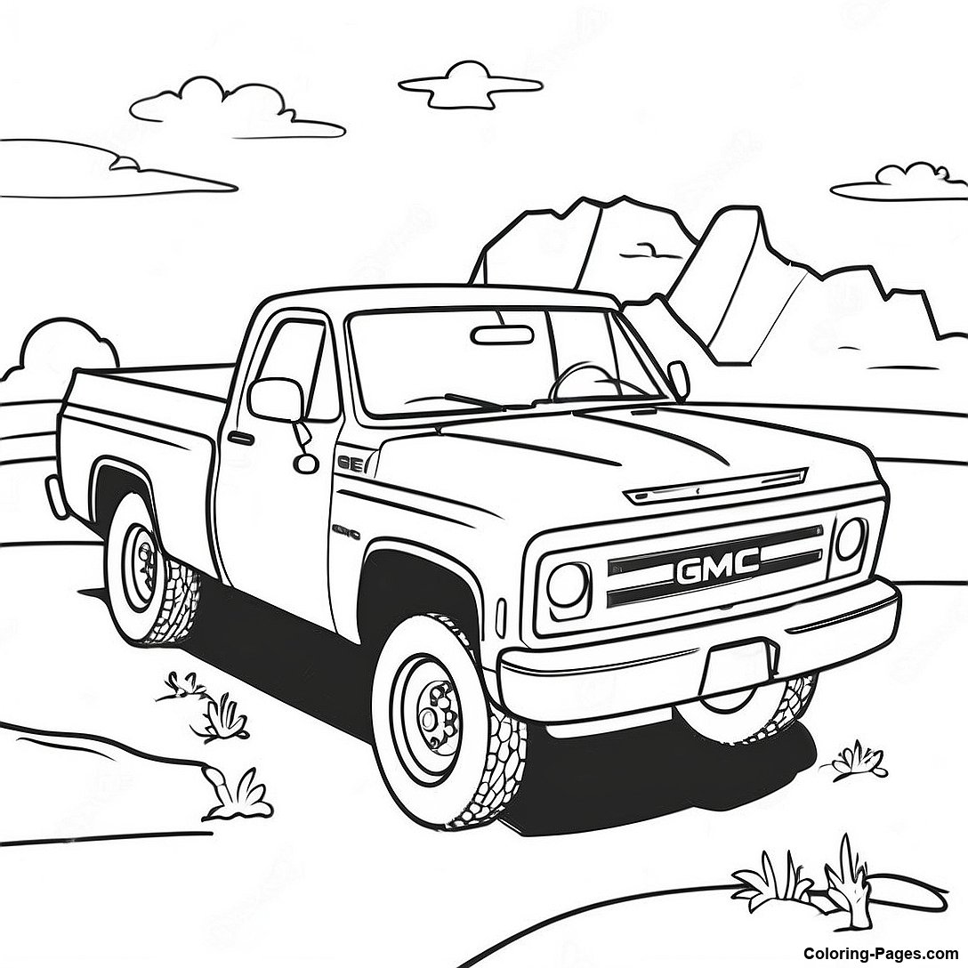 Gmc Truck Coloring Page Coloring Pages com - Gmc Truck Coloring Page 121399 56095