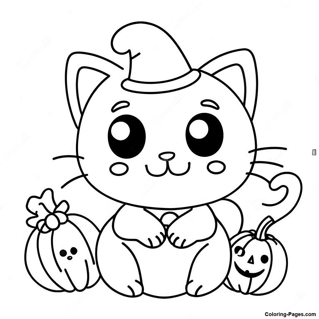 Halloween Kitty Coloring Page - Halloween Kitty Coloring Page 112726 48797