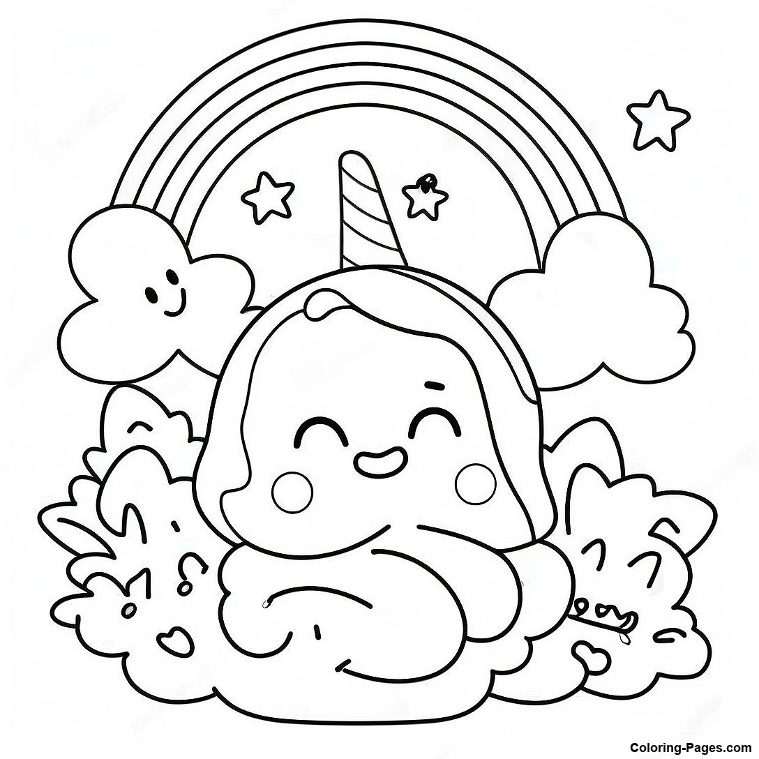 Happy Rainbow Friends Lookies Coloring Page | Coloring-Pages.com