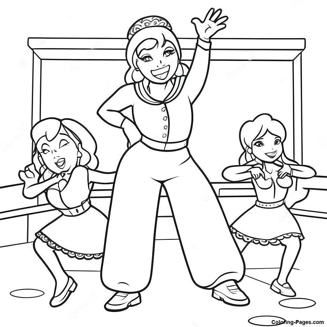 Ice Spice Performing On Stage Coloring Page 97132 36122