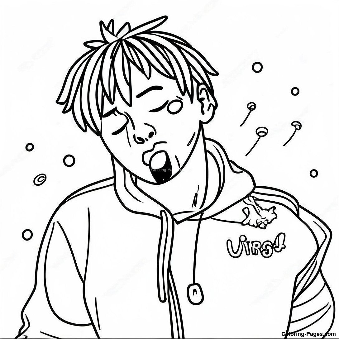 Juice Wrld Performing On Stage Coloring Page 90143 30217