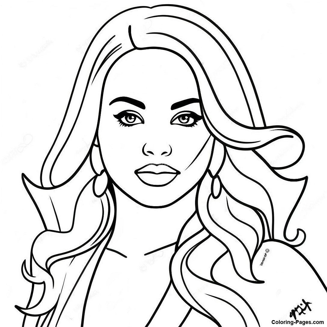Karol G Coloring Page