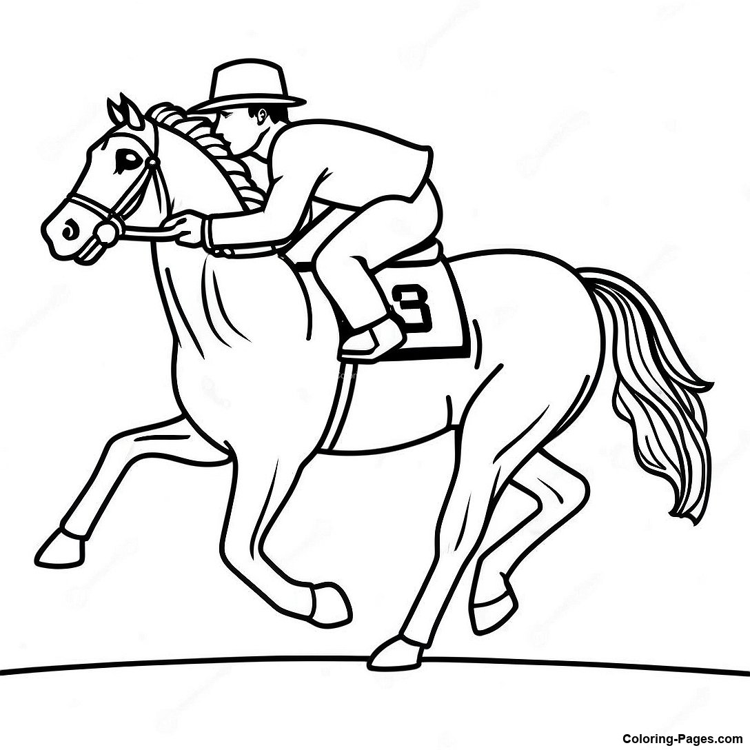 Kentucky Derby Horse Coloring Page