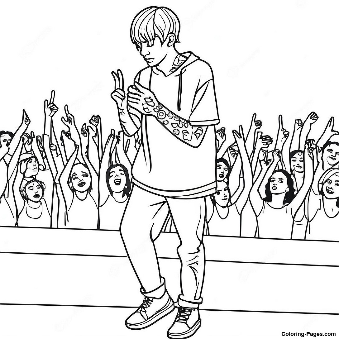 Lil Peep Performing On Stage Coloring Page 94411 33828