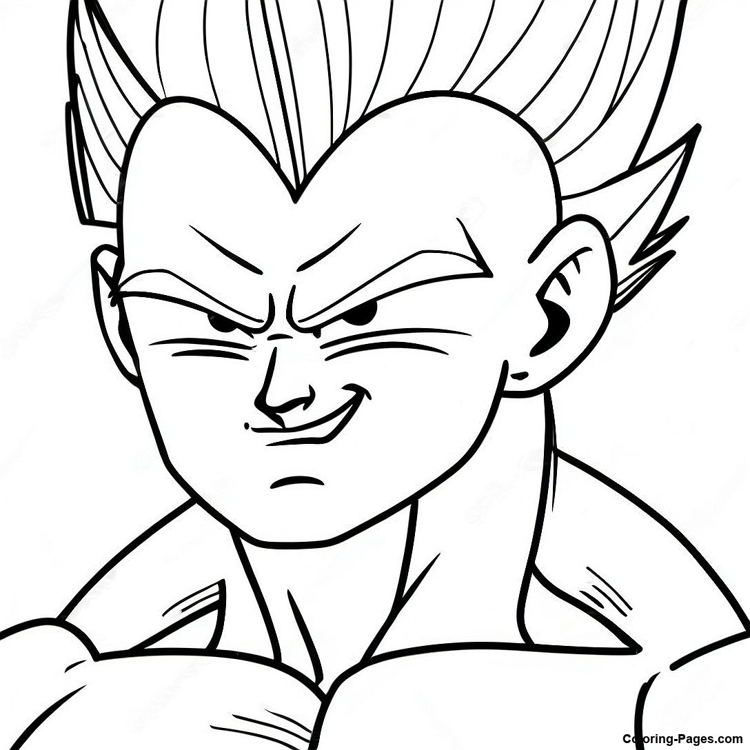 Majin Vegeta Coloring Page | Coloring-Pages.com