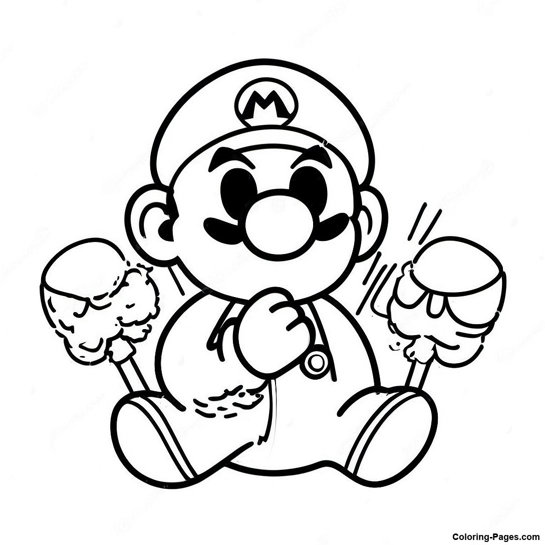 Mario Power Ups Coloring Page - Mario Power Ups Coloring Page 105897 43385