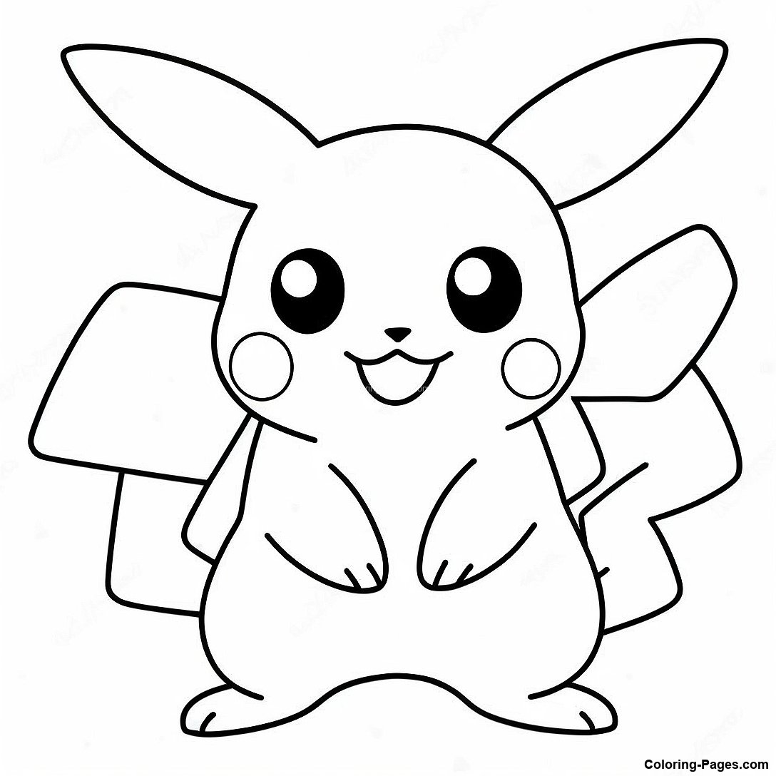 Mega Pikachu Coloring Page | Coloring-Pages.com