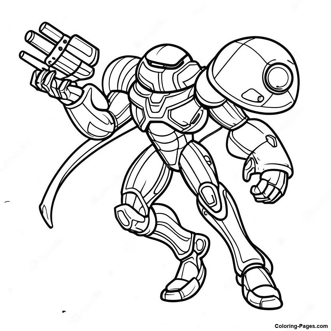 Metroid Coloring Page | Coloring-Pages.com