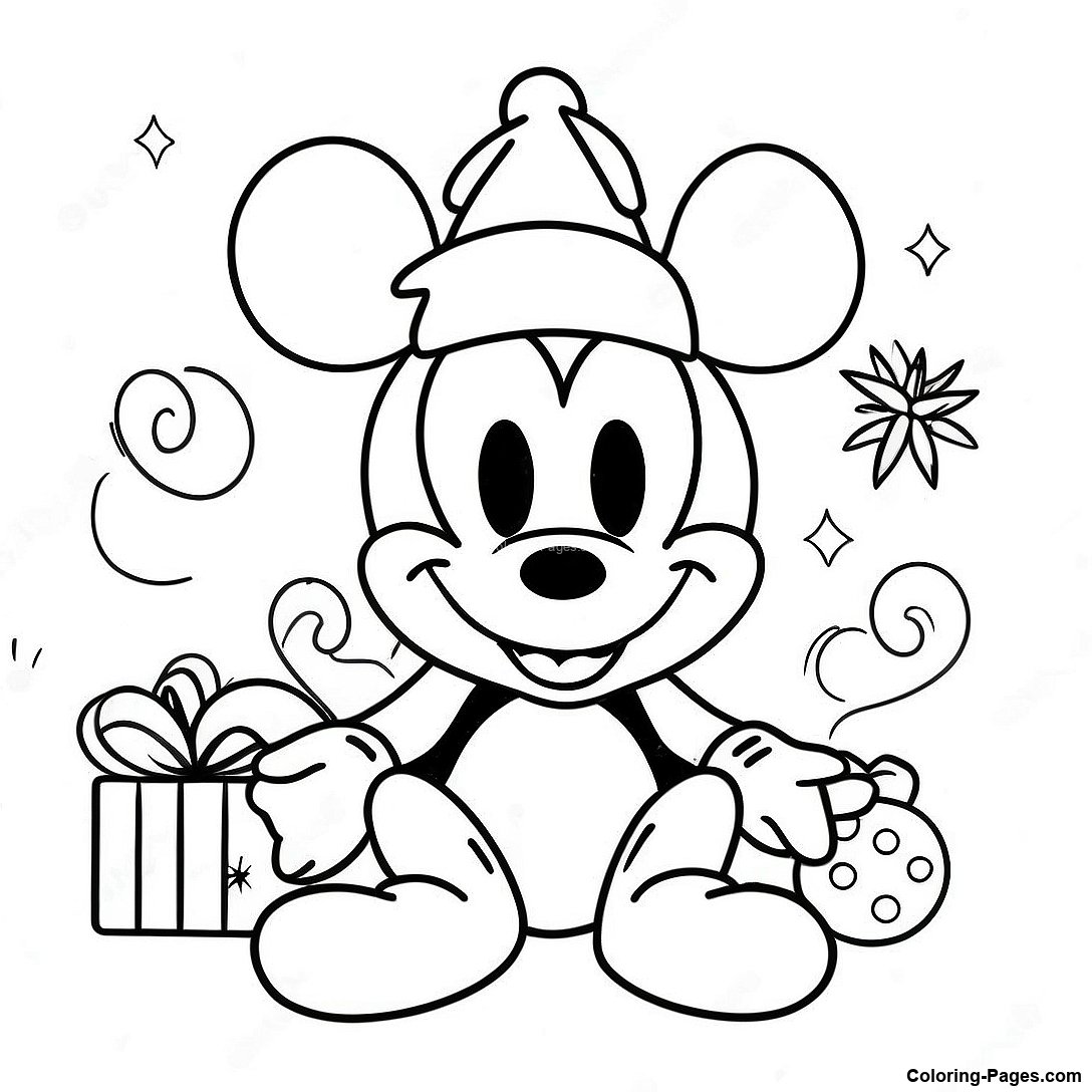Mickey Mouse Christmas Coloring - Mickey Mouse Christmas Coloring Page 25891 5643