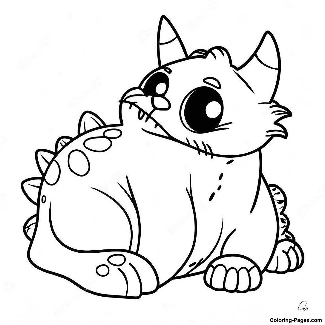 Monster Catnap Coloring Page | Coloring-Pages.com