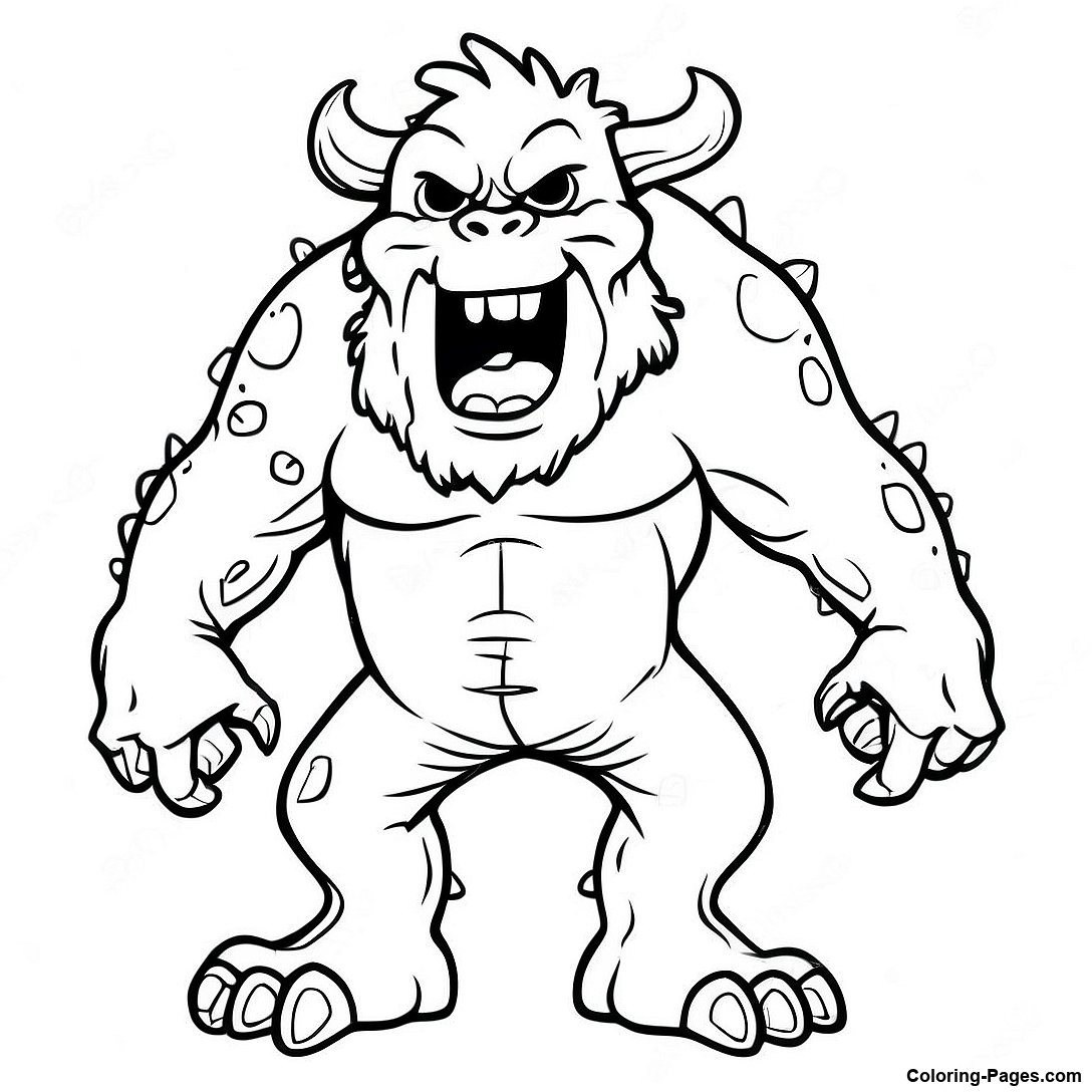 Monster For Adults Coloring Page | Coloring-Pages.com