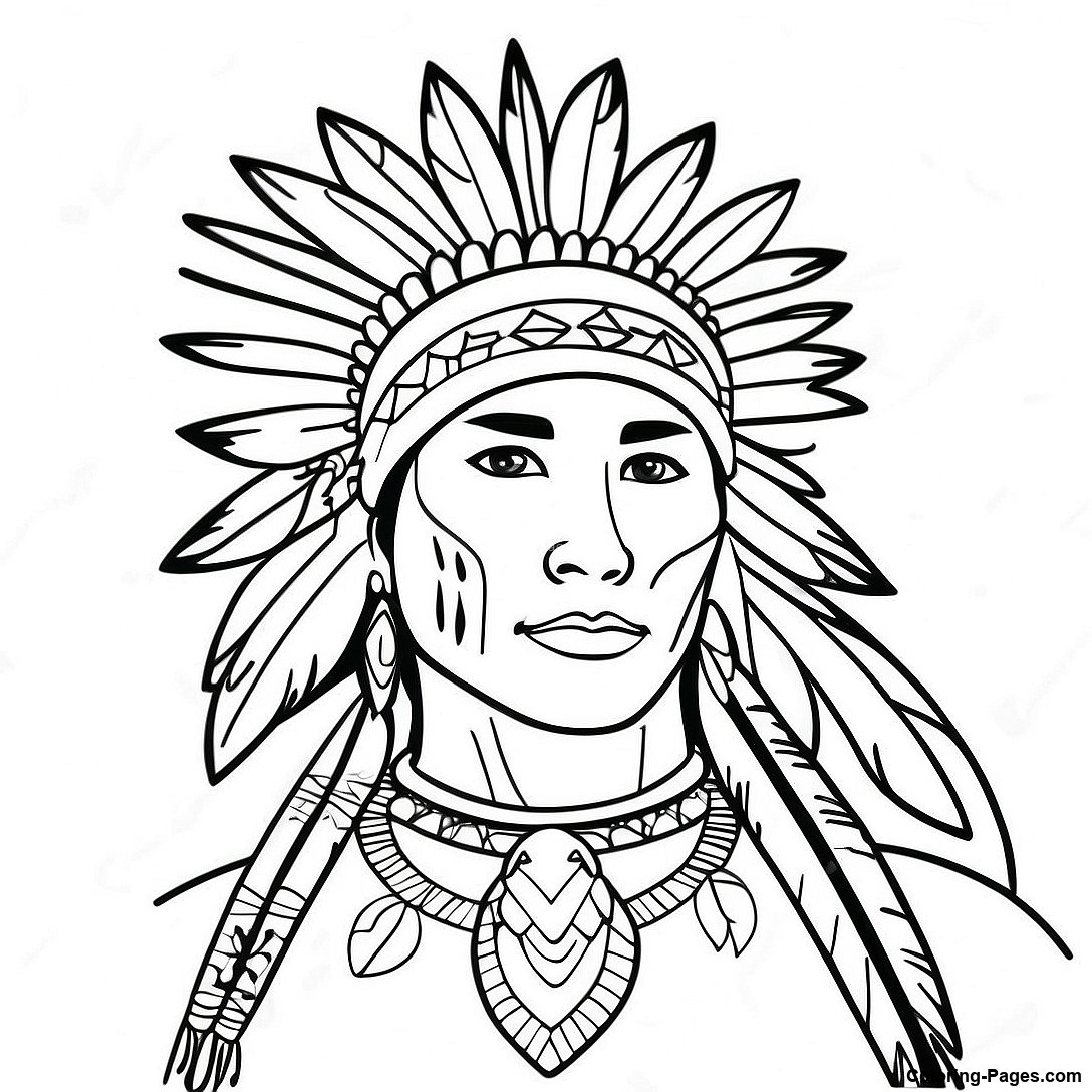 Free printable Native American Heritage Month Coloring Page coloring page from the Miscellaneous collection — black-and-white outline drawing for kids and adults.