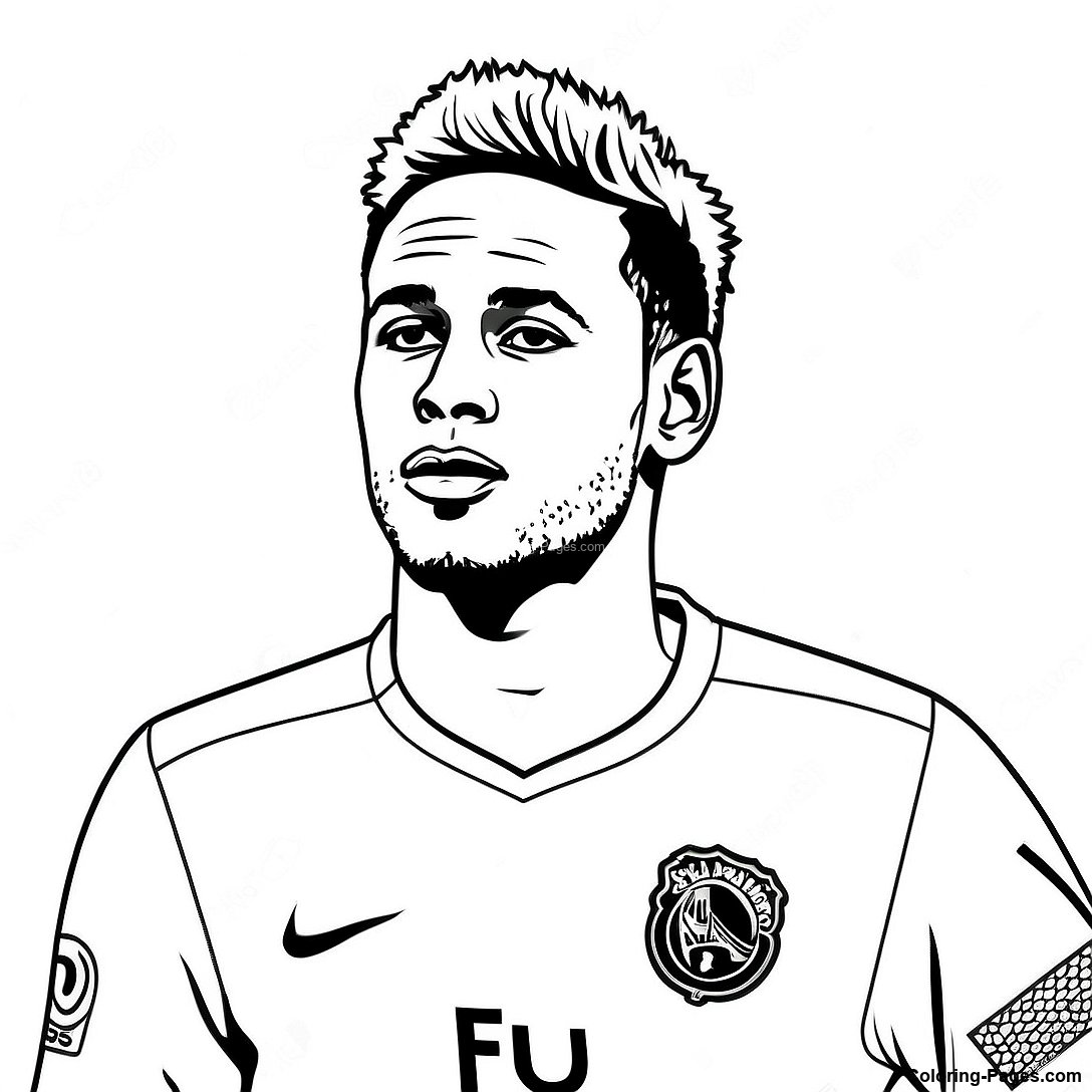 Neymar Psg Coloring Page | Coloring-Pages.com