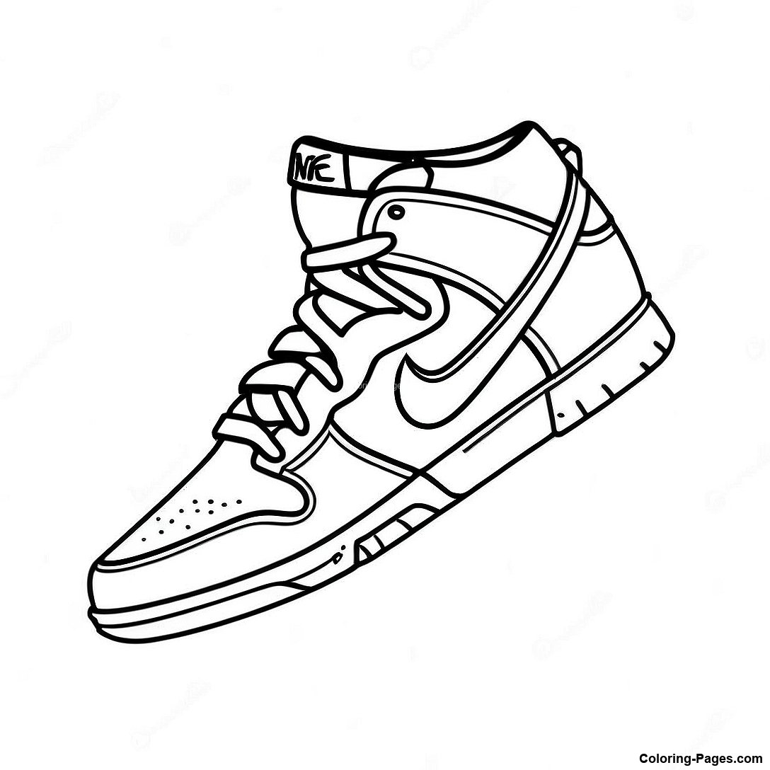 Nike Dunks Coloring Page | Coloring-Pages.com