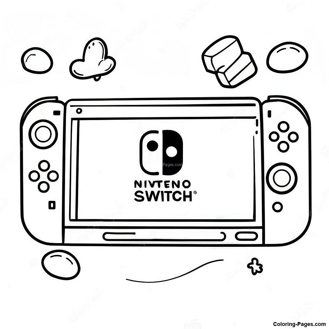 Nintendo Switch Coloring Page